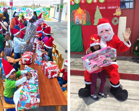 Mahuilque y la alegre celebración de Navidad en colegio “Nuestra Señora del Santo Rosario” en Tacna